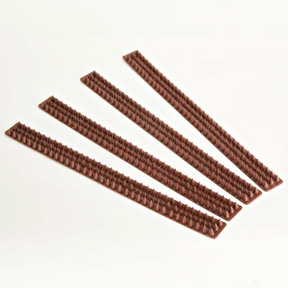 Lot de 10 bandes de piques pour clôture, marron