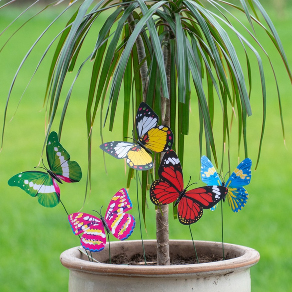 Étiquettes pour plantes « Papillons », lot de 5
