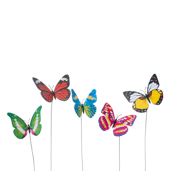 Étiquettes pour plantes « Papillons », lot de 5