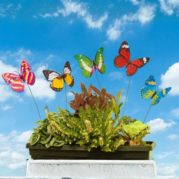 Étiquettes pour plantes « Papillons », lot de 5
