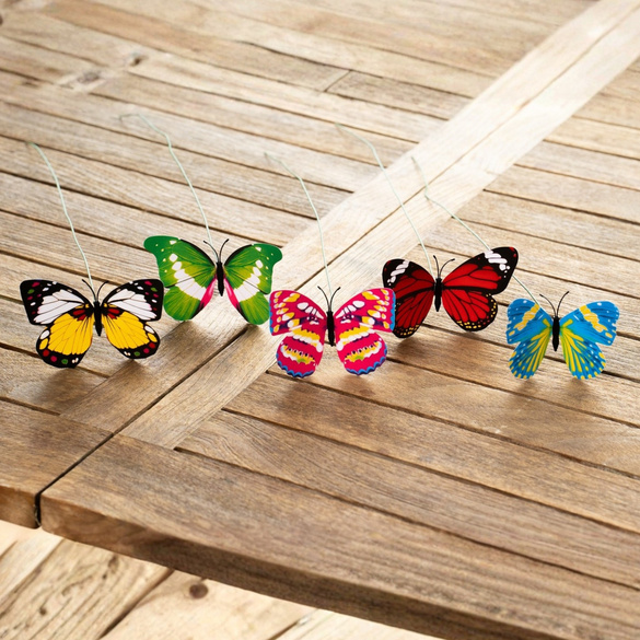 Étiquettes pour plantes « Papillons », lot de 5