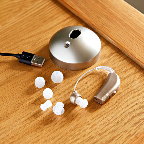 Appareil auditif avec amplificateur USB, coloris or