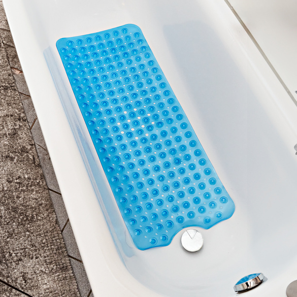 Tapis de baignoire, bleu