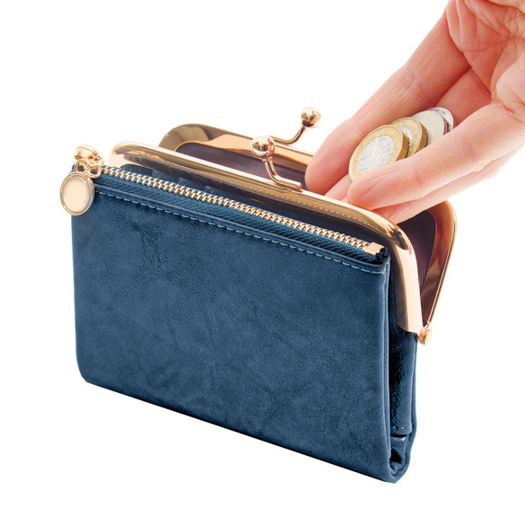 Porte-monnaie RFID, bleu