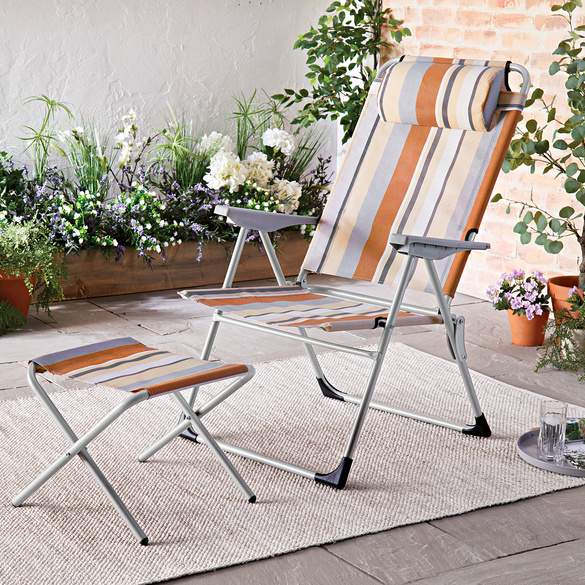 Ensemble 2 pièces fauteuil pliant et tabouret Gainsborough