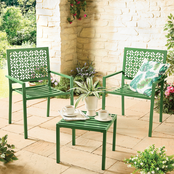 Salon de jardin 3 pièces Gainsborough, vert sapin