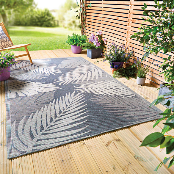 Tapis de jardin "Palmier", gris, 120 x 180 cm Gainsborough