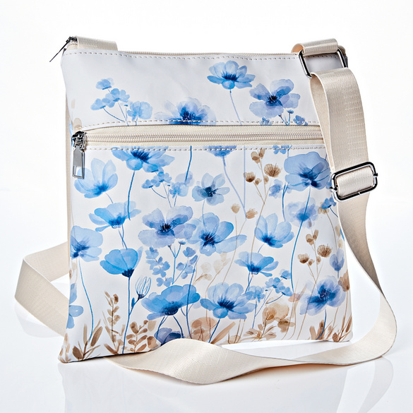 Sac à main   "Fleurs bleues" RFID