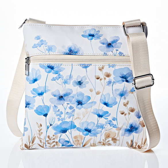 Sac à main   "Fleurs bleues" RFID