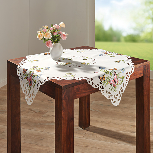 Surnappe "Papillons" avec découpes 85 x 85 cm Eldo