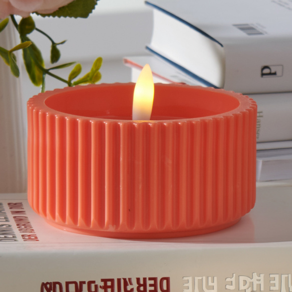 Bougie chauffe-plat LED Eldo, corail