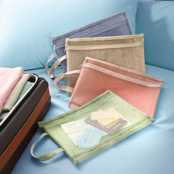 Lot de 4 pochettes zippées Clarsen