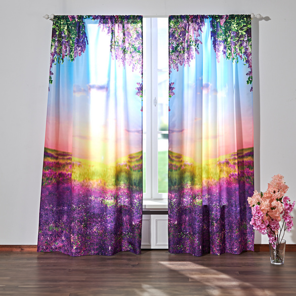 Lot de 2 rideaux "Lavande" 140 x 230 cm Eldo