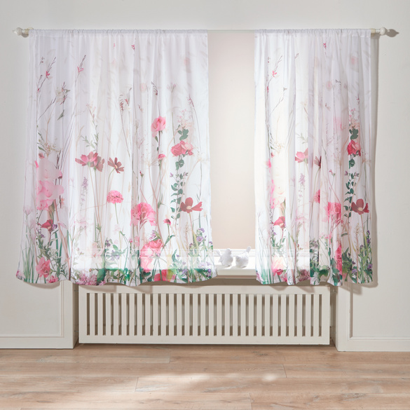 Rideau "Fleurs" 140 x 140 cm Eldo