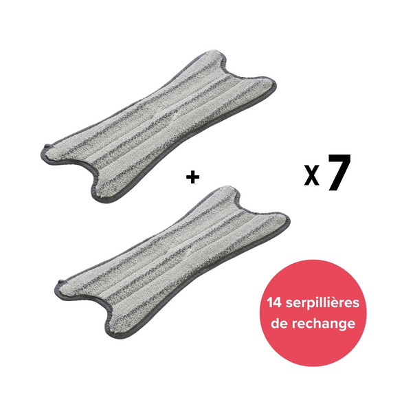 Set économique : balai serpillière "Easy Clean" + 2x7 serpillières de rechange, Clarsen