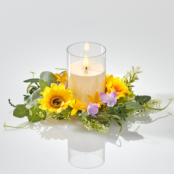 Bougie LED avec tournesols Eldo