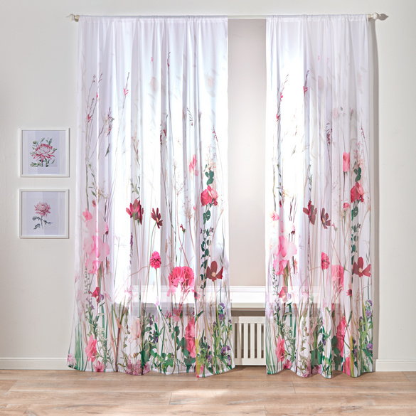 Rideau "Fleurs" 140 x 140 cm Eldo