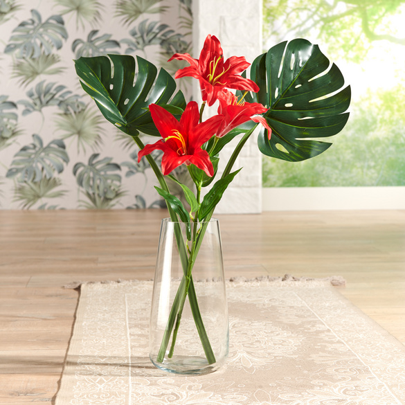 Branche fleuri "Lys rouges" Eldo