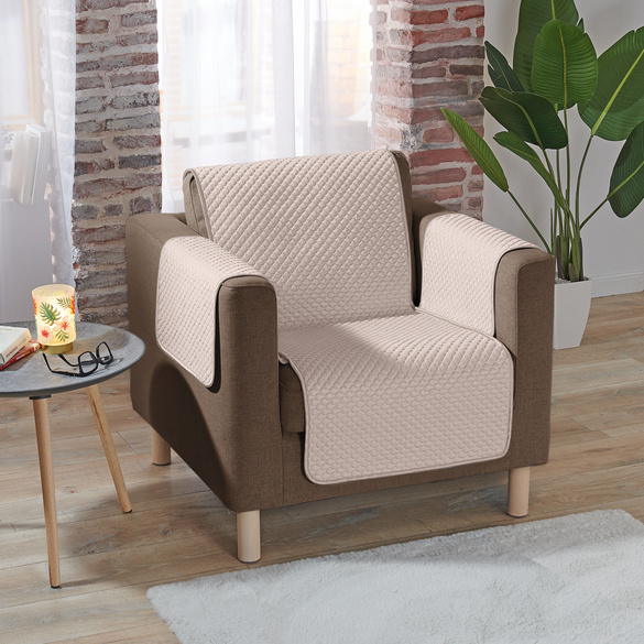 Protège-fauteuil rafraîchissant Eldo, crème