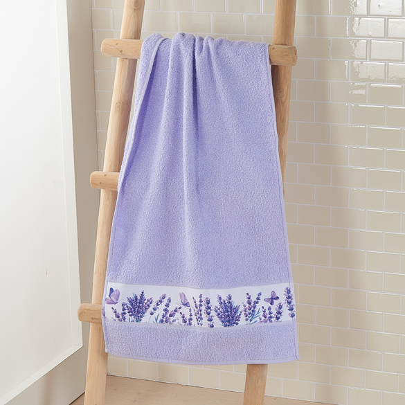 Drap de douche lavande 50 x 100 cm Eldo