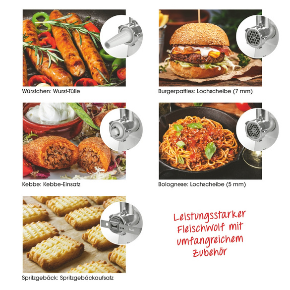 Hachoir à viande électrique Cuisine Edition 1300W blanc