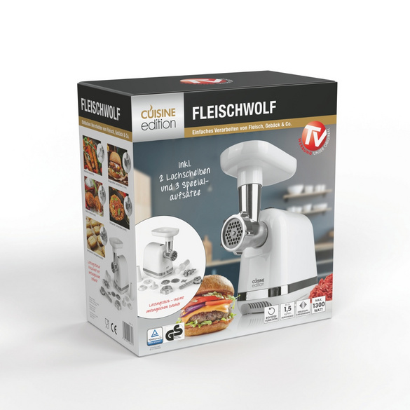 Hachoir à viande électrique Cuisine Edition 1300W blanc