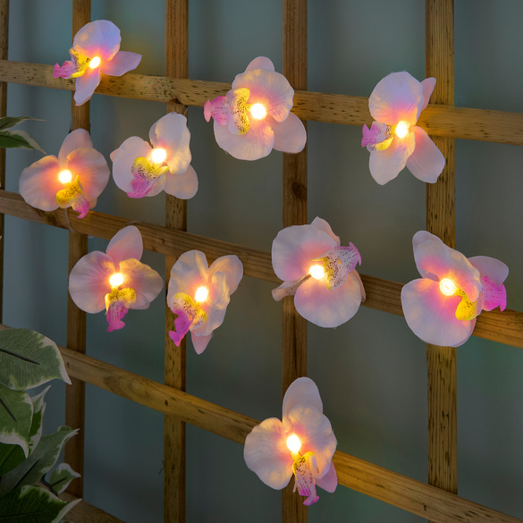 Guirlande lumineuse solaire de 10 pièces "Orchidée"