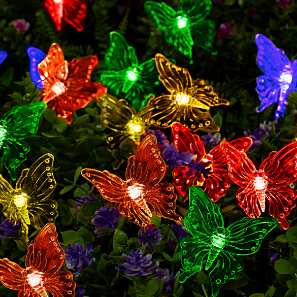 Guirlande lumineuse solaire 10 "Papillons"