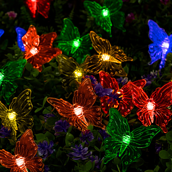 Guirlande lumineuse solaire 10 "Papillons"