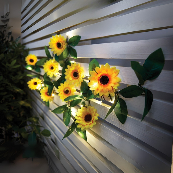 Guirlande lumineuse solaire "Tournesols"