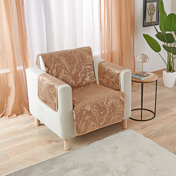 Jeté de fauteuil 60 x 150 cm Eldo, gris beige