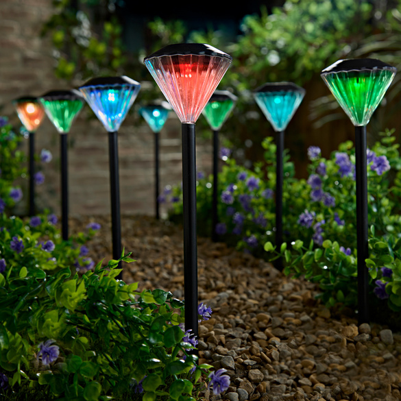 Lot de 8 Lanternes solaires Diamant