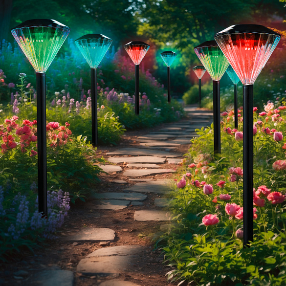 Lot de 8 Lanternes solaires Diamant