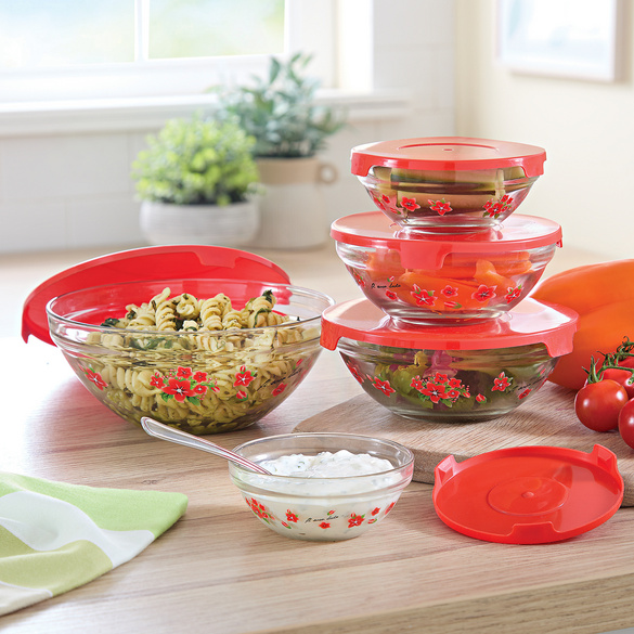 Lot de 5 plats en verre