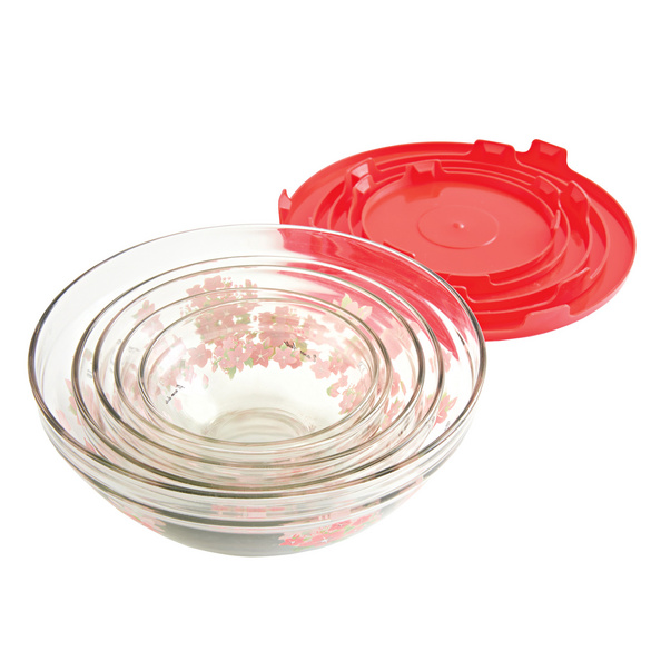 Lot de 5 plats en verre
