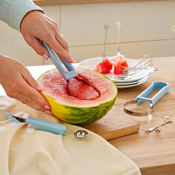 Coupe-melon 3 en 1 avec 10 fourchettes