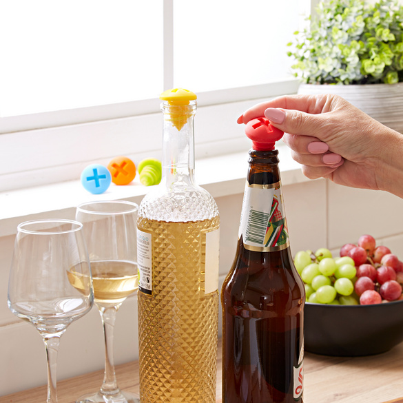 Lot de 5 bouchons de bouteille Basilico