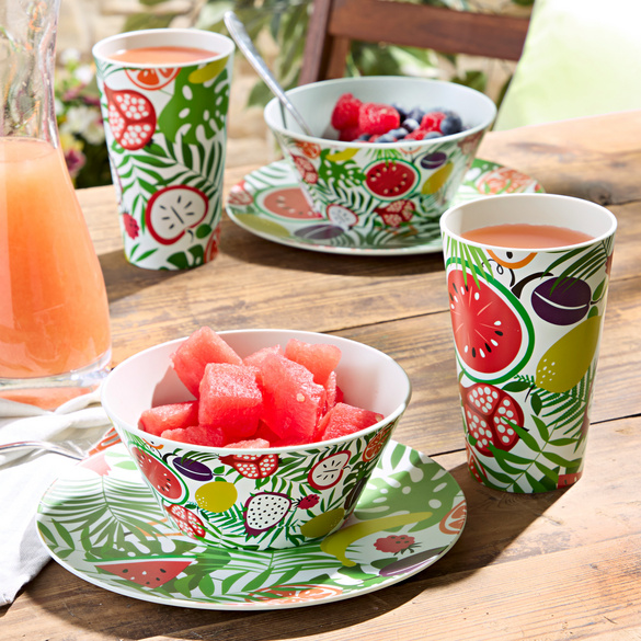 Lot de 2 assiettes "Caraïbes" Basilico