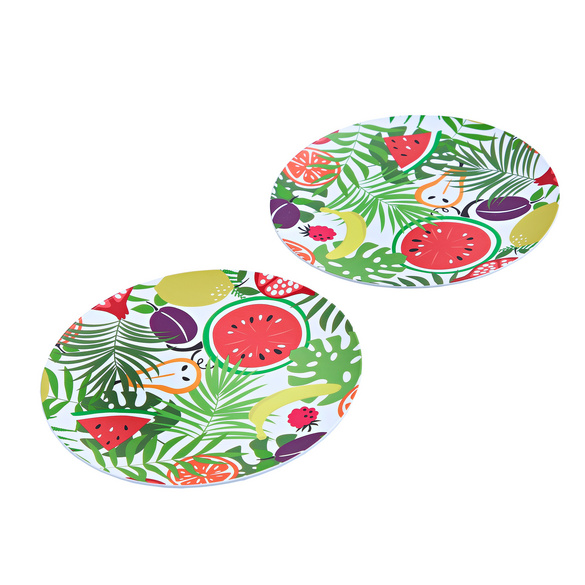 Lot de 2 assiettes "Caraïbes" Basilico