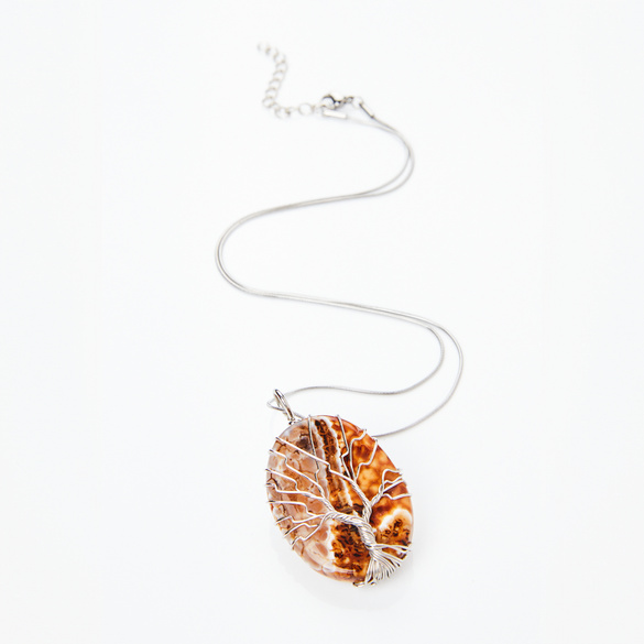 Collier "Arbre de vie", marron