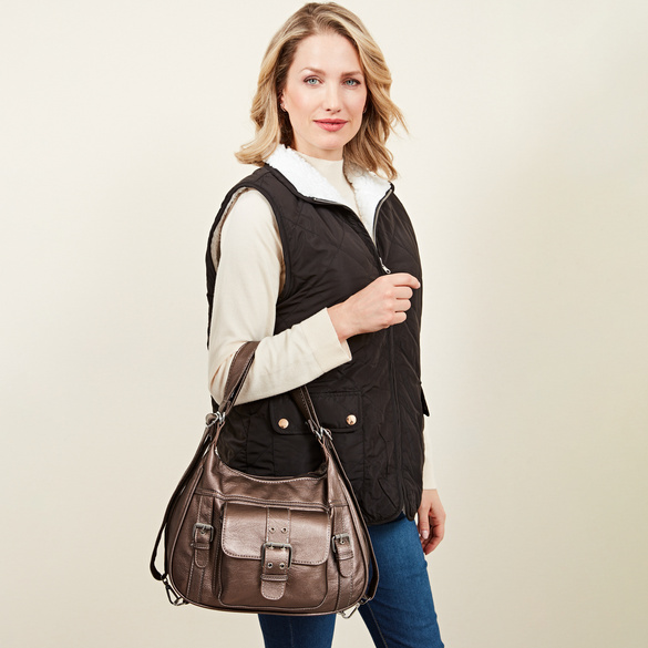 Sac "Tara" 2 en 1, champagne