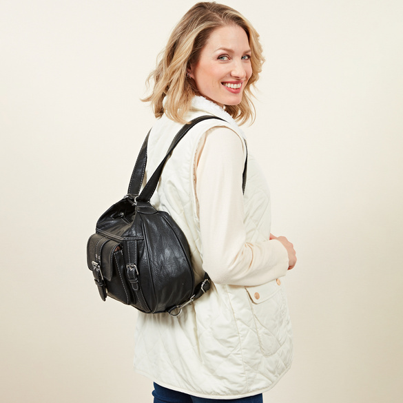 Sac "Tara" 2 en 1, noir