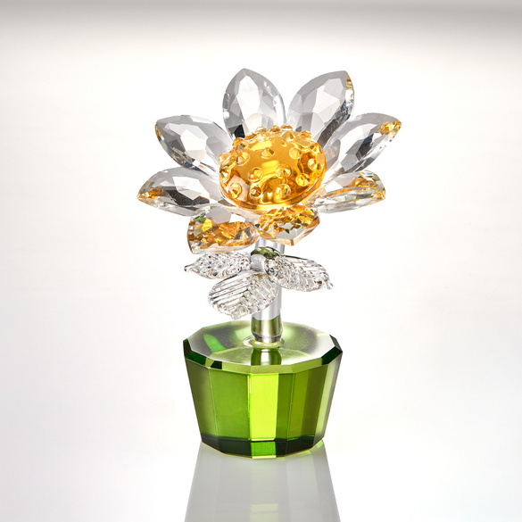 Décoration en verre "Tournesol" Eldo