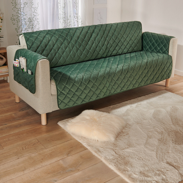 Jeté canapé 3 places 180 x 150 cm Eldo, vert