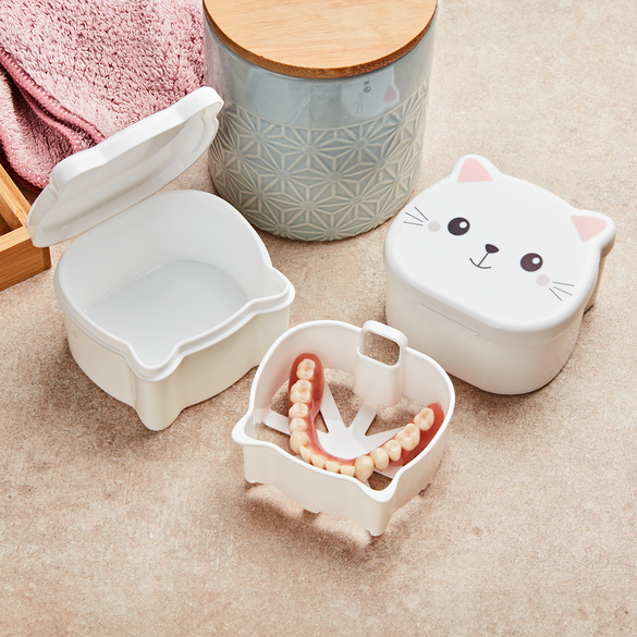 Boîte pour prothèses dentaires "Chat" Java