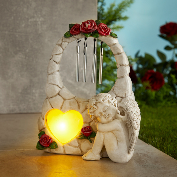 Décoration funéraire Ange solaire avec carillon Gainsborough