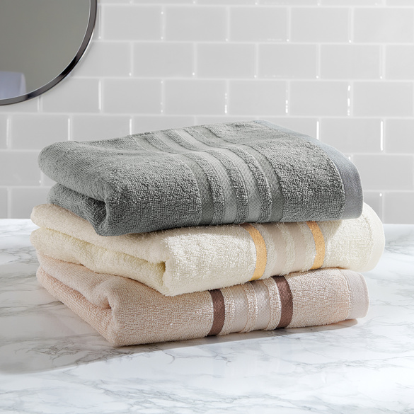 Lot de 3 draps de douche Eldo, multicolore