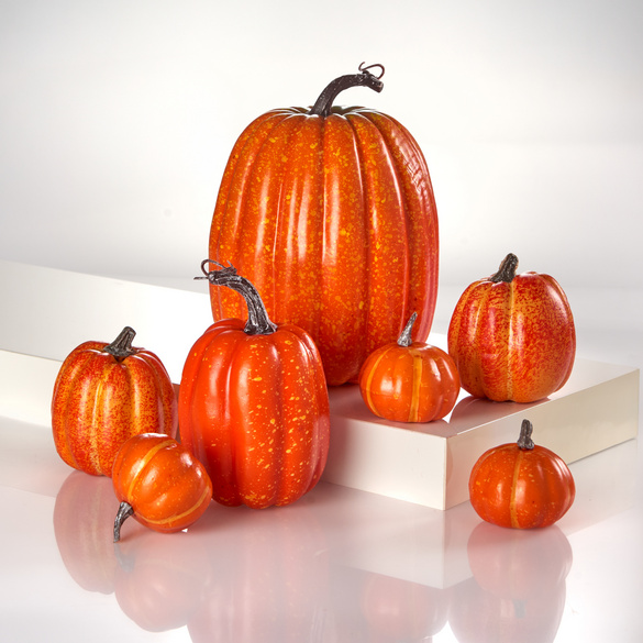 Lot de 7 citrouilles décoratives Eldo