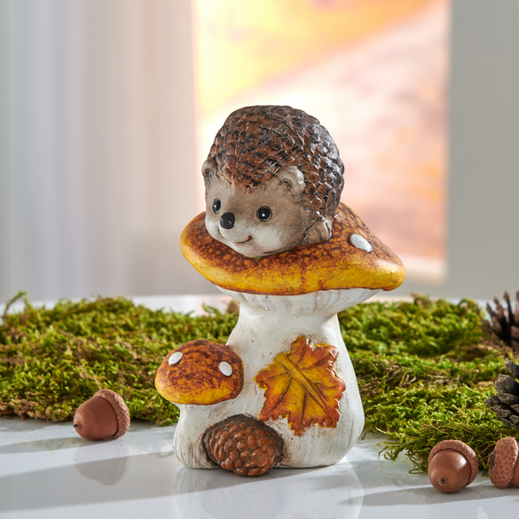 Champignon décoratif avec hérisson Eldo