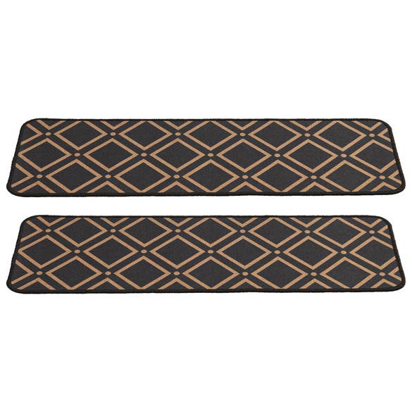 Lot de 2 tapis pour marches Eldo, noir
